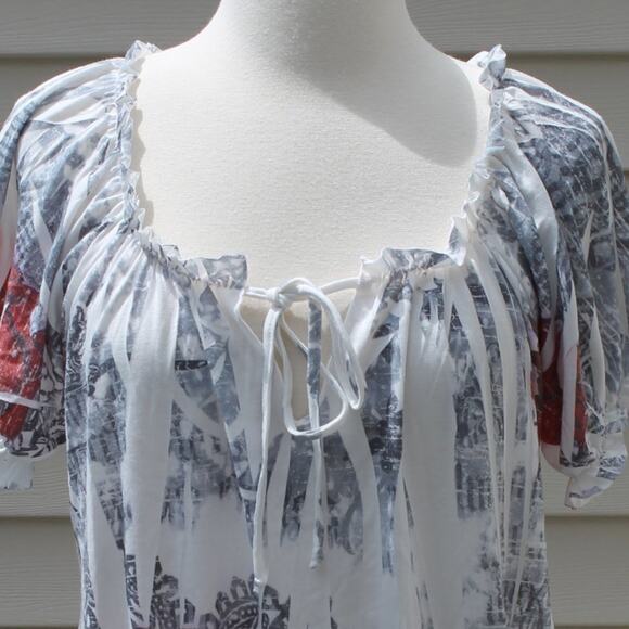 Daniel Benjamin Women's Short Sleeve Top Goth Punk Tattoo Festival Size M - Picture 6 of 9